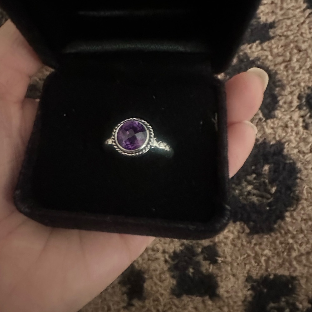 Effy Silver Ring with Purple Gemstone